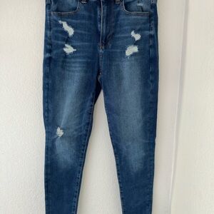 Blue Distressed Women's Jeans